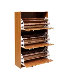 Sepulveda Light Walnut Deluxe Triple Shoe Cabinet