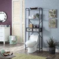 Multi Textured Metal Gray and Galvanized Space Saver with Two Drawers - Intek