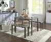 Brown and Gray 3 Piece Dining Set - Boltzero
