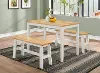 New York White 3 Piece Dining Room Set