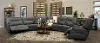 Rockies Gray 3-Piece Power Reclining Sectional with Adjustable Lumbar