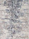 5 x 7 Medium Ivory and Blue Area Rug - Urban Decor