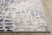 8 x 10 Large Ivory and Blue Area Rug - Urban Decor-5
