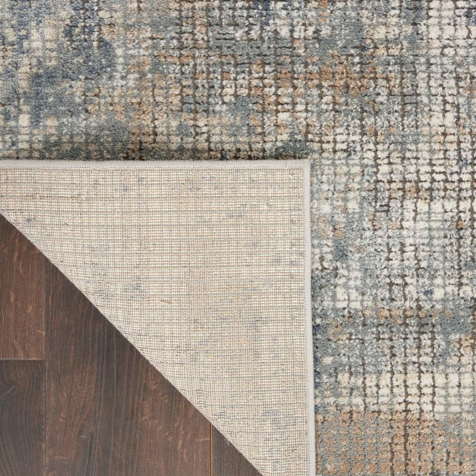 QUA02 5 x 7 Medium Blue and Beige Area Rug - Quarry-2