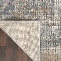 5 x 7 Medium Blue and Beige Area Rug - Quarry-2