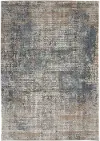 Quarry 5 x 7 Medium Blue and Beige Area Rug