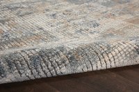 QUA02 8 x 10 Large Blue and Beige Area Rug - Quarry-2