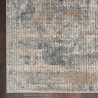 QUA02 8 x 10 Large Blue and Beige Area Rug - Quarry-3