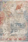 CLE-07 Claire 5 x 8 Gray, Blue, and Salmon Area Rug