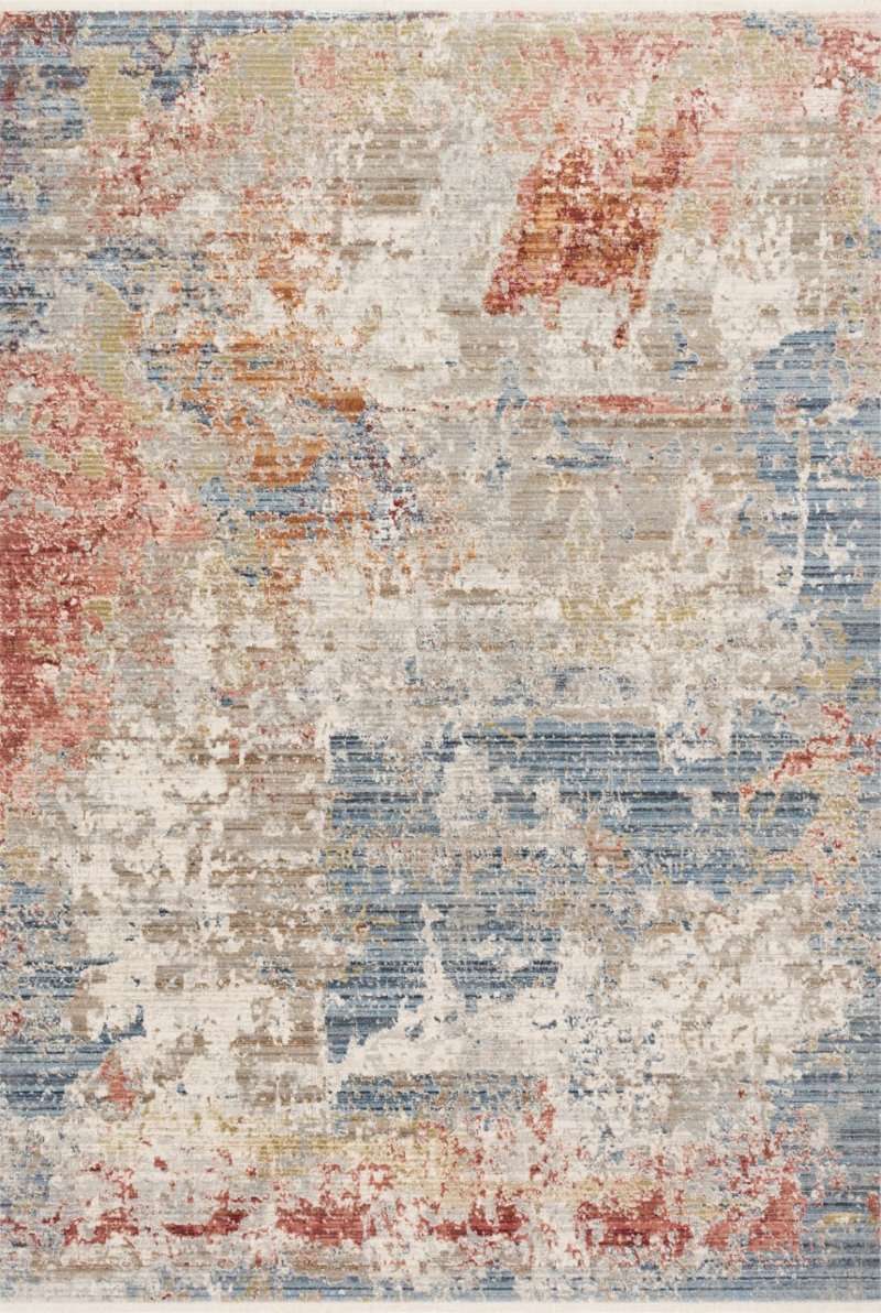 Gray Blue And Salmon Area Rug Rc Willey, Area Rugs Gray