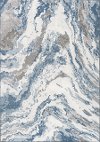 5 x 8 Medium Blue, Brown, and Cream Area Rug - Intrigue