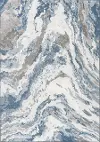 Intrigue 5 x 8 Medium Blue, Brown, and Cream Area Rug