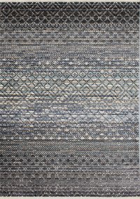 5 x 8 Medium Blue, Gray, and White Area Rug - Calabar