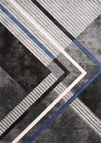 5 x 8 Medium Solid Black and Blue Point Area Rug - Soho