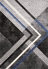 8 x 10 Large Solid Black and Blue Point Area Rug - Soho
