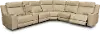 Dynasty 6-Piece Curved Reclining Leather Sectional