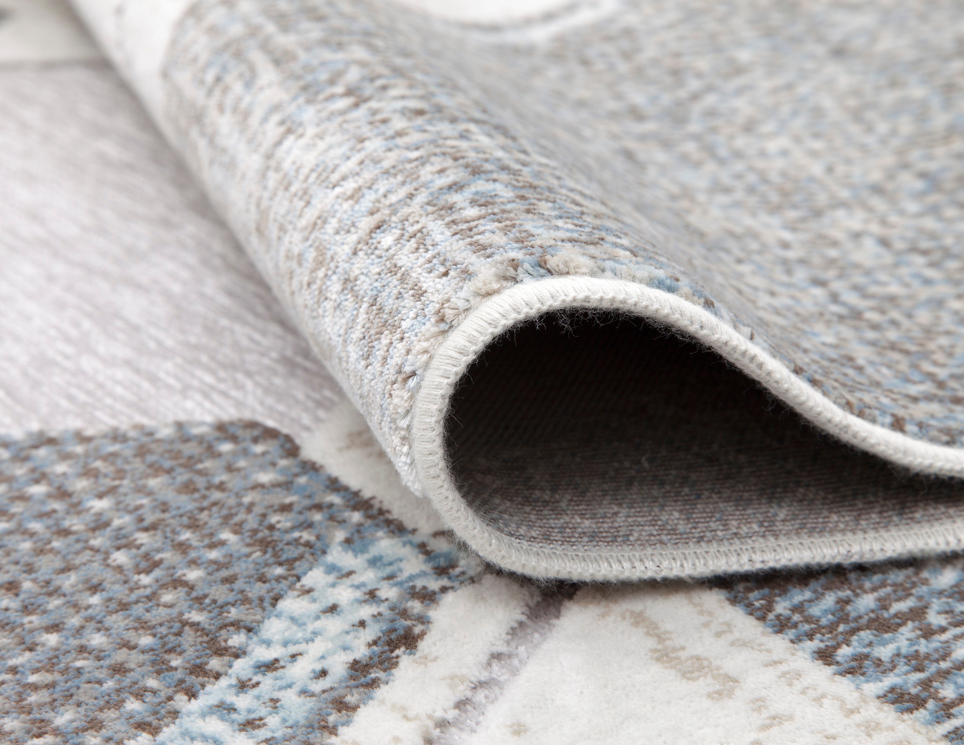 8 x 11 Large Gray Hexagon Area Rug - Napa-3