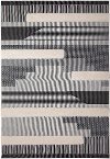 5 x 8 Medium Black, White, and Gray Indoor-Outdoor Rug - Playa