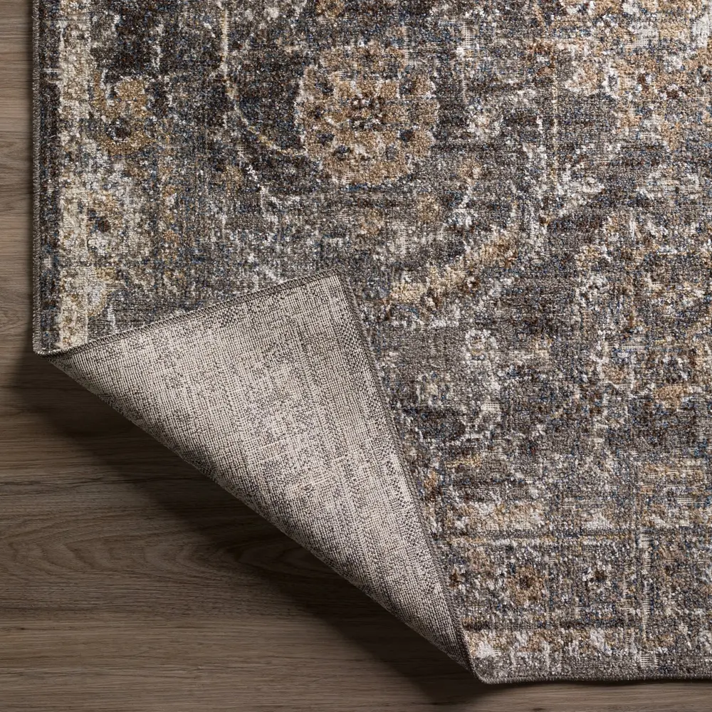 MR2PE5X7 5 x 7 Medium Mocha and Ivory Area Rug - Mercier-4