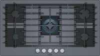 NGMP677UC Bosch Benchmark 36 Inch Gas Cooktop with FlameSelect - Gray Tempered Glass