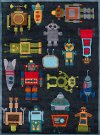 4 x 6 Small Steel Blue Kids Area Rug - Lil Mo Whimsy