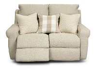Cement Beige Lay Flat Power Reclining Loveseat - Westport-2
