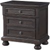 Traditional Chocolate Brown Nightstand - Stella