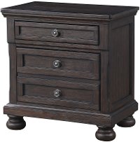 Traditional Chocolate Brown Nightstand - Stella