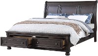 Traditional Chocolate Brown Queen Storage Bed - Stella