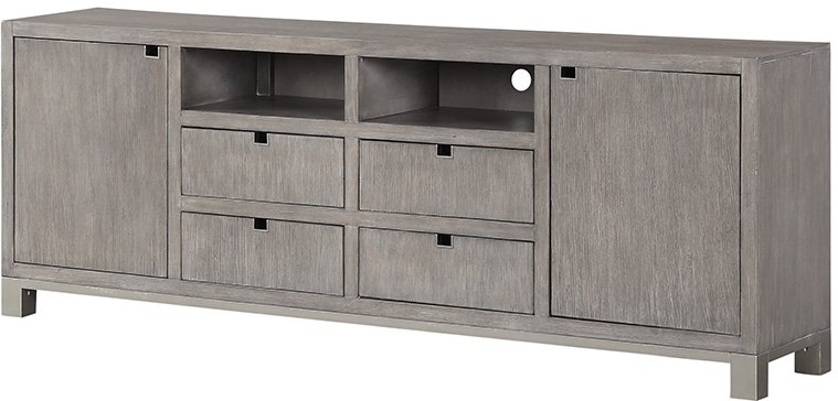 Pacific Heights Modern Gray 84 Inch TV Stand-2
