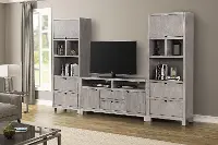 Pacific Heights Modern Gray 3 Piece Entertainment Center