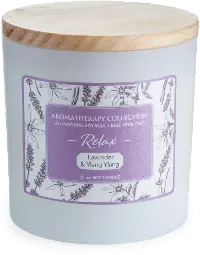 Relax 15oz Lavender and Ylang Ylang Aromatherapy Candle
