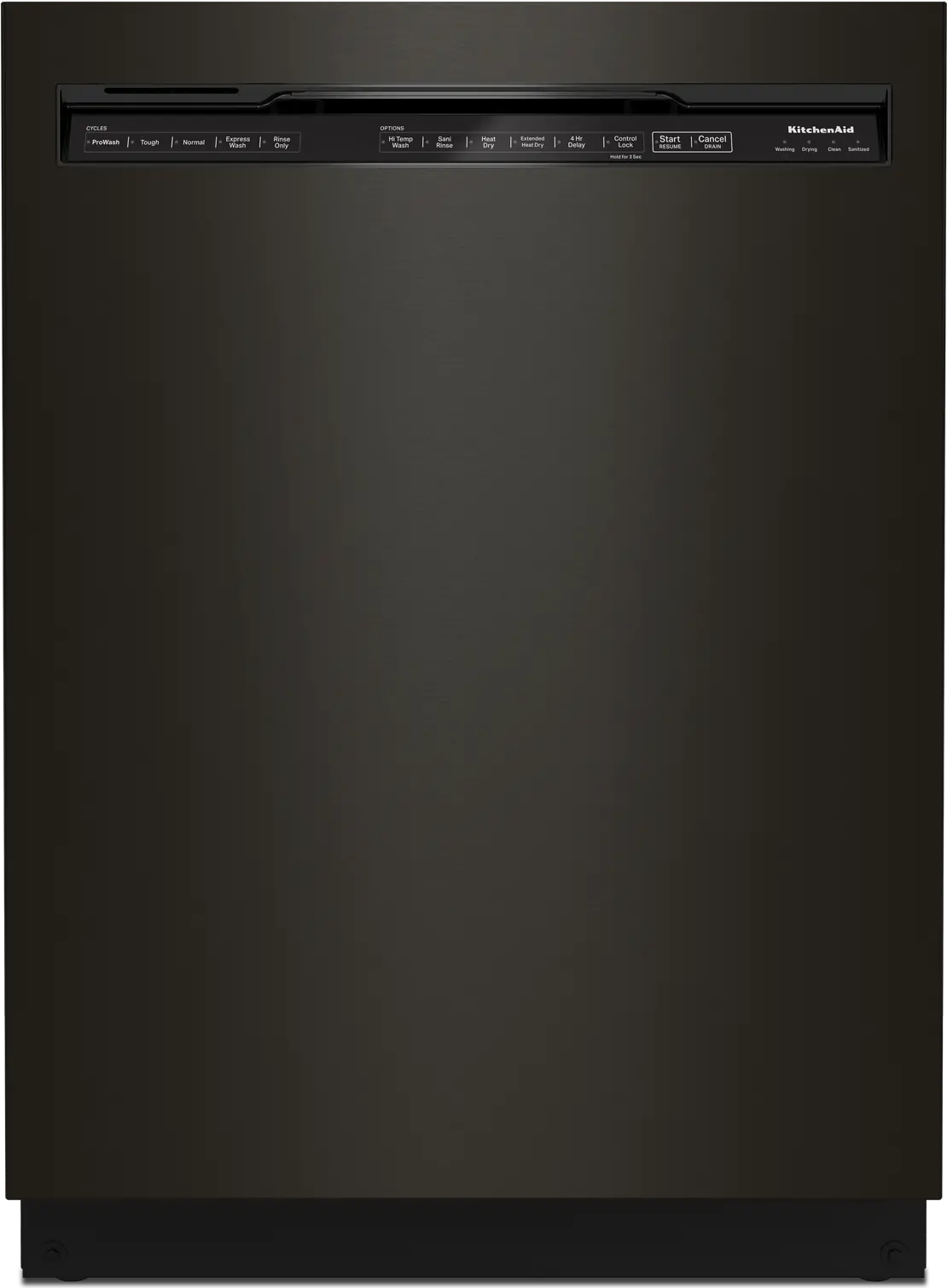 KDFM404KBS KitchenAid Front Control Dishwasher - Black Stainless Steel-1