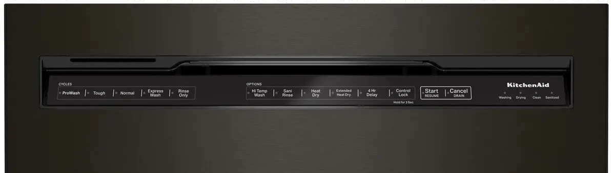 KDFM404KBS KitchenAid Front Control Dishwasher - Black Stainless Steel-2