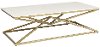 Glam Coffee Table with Gold Base - Modern Eclectic