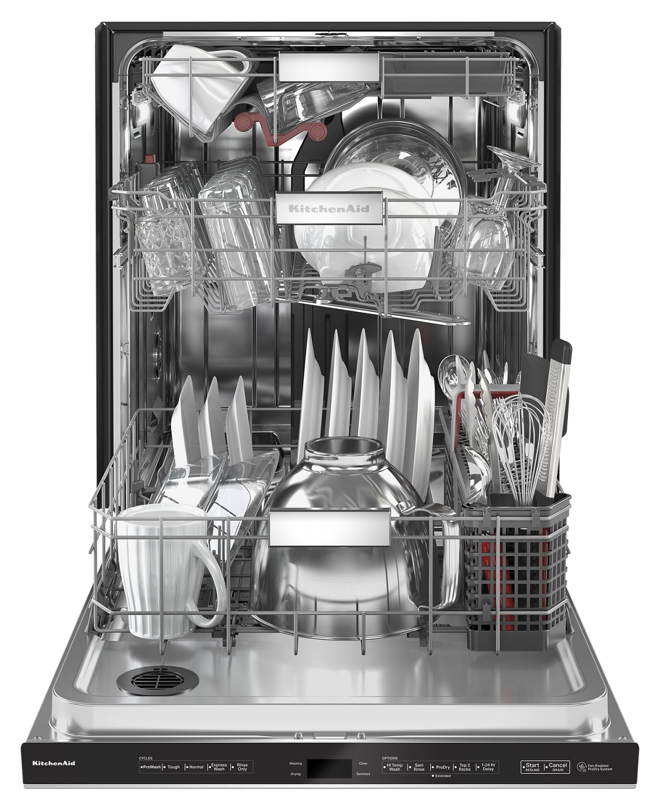 KDPM704KPS Kitchenaid 24 Inch Dishwasher with Top Controls and LED lighting - Stainless Steel-4