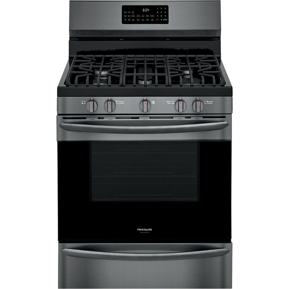 GCRG3060AD Frigidaire 30 Inch Gas Range with Air Fry - Black Stainless Steel-1