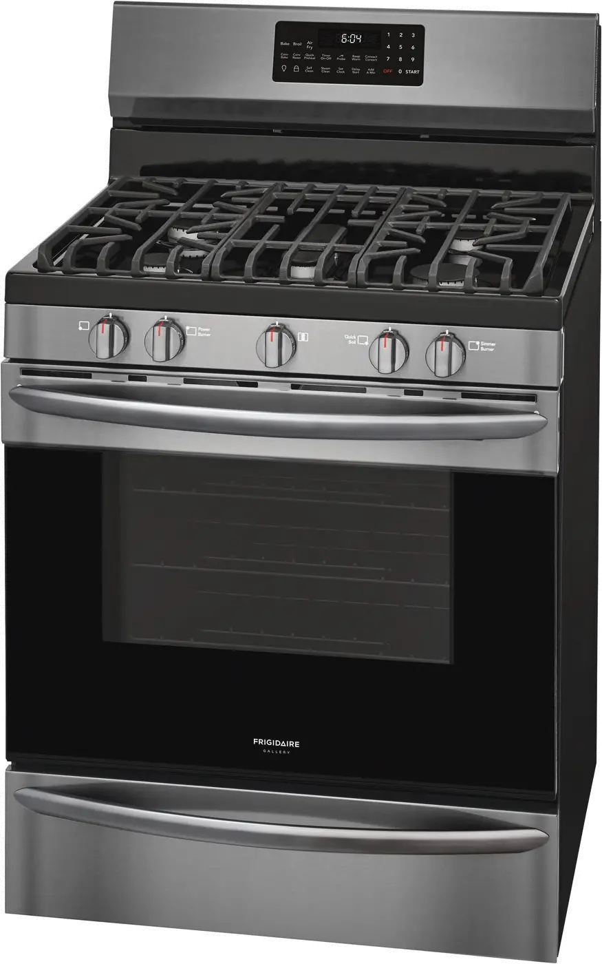 GCRG3060AD Frigidaire 30 Inch Gas Range with Air Fry - Black Stainless Steel-2
