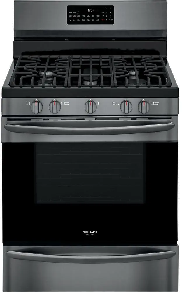 GCRG3060AD Frigidaire 30 Inch Gas Range with Air Fry - Black Stainless Steel-3