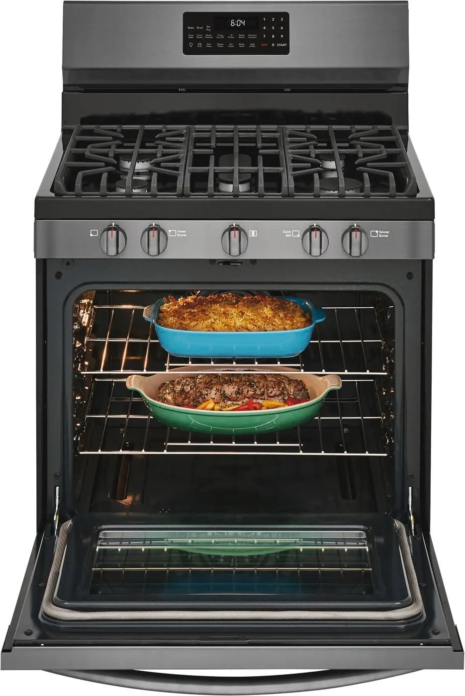 GCRG3060AD Frigidaire 30 Inch Gas Range with Air Fry - Black Stainless Steel-4