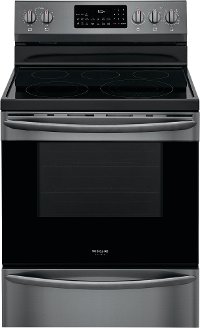 GCRE3060AD Frigidaire Gallery 30 Inch Electric Range with Convection and Air Fry - 5.7 cu. ft. Black Stainless Steel