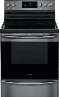 GCRE3060AD Frigidaire Gallery 30 Inch Electric Range with Convection and Air Fry - 5.7 cu. ft. Black Stainless Steel
