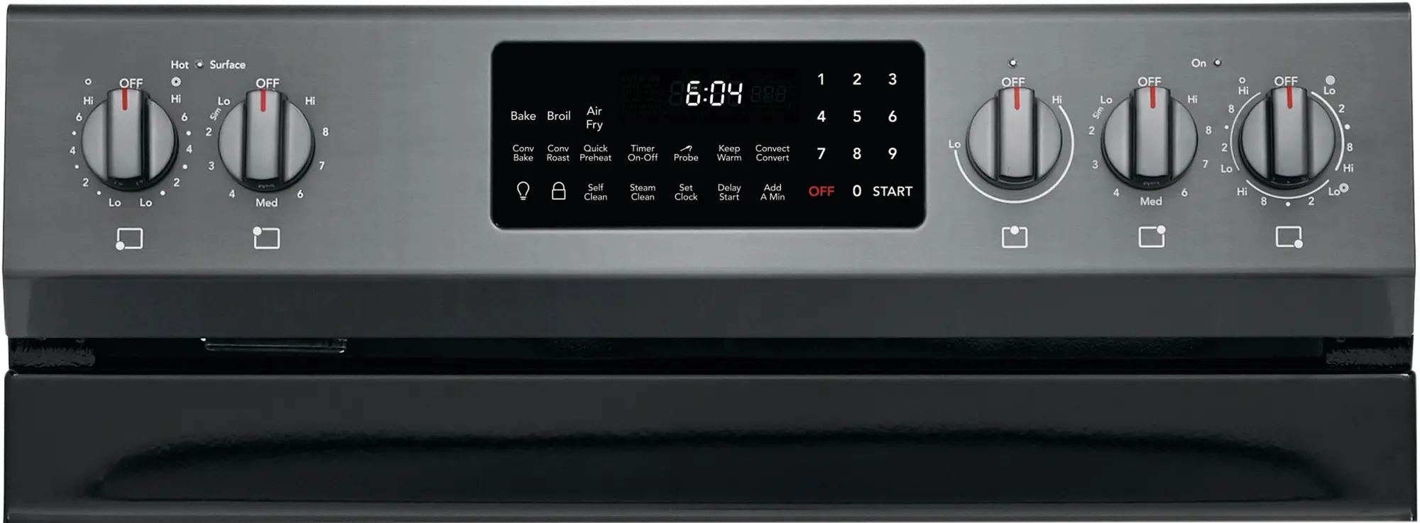 GCRE3060AD Frigidaire Gallery 30 Inch Electric Range with Convection and Air Fry - 5.7 cu. ft. Black Stainless Steel-2