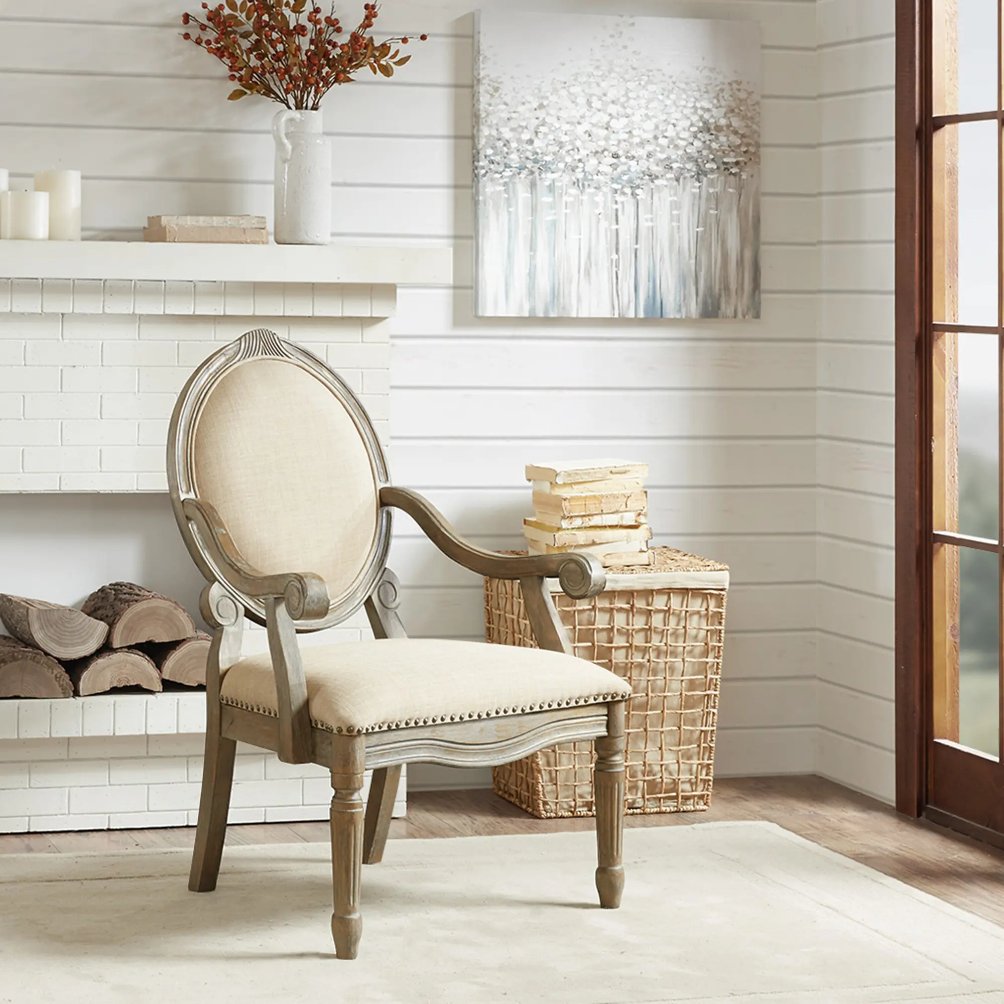 Brentwood Beige Accent Chair-2