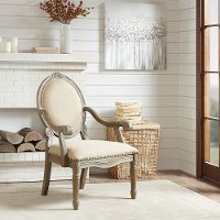 Traditional Beige Accent Chair - Brentwood-2