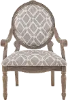 Brentwood Gray and White Accent Chair