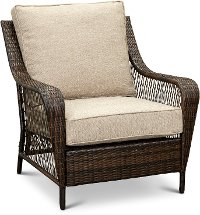 2 Pack Black Wicker Patio Club Chairs - Essen