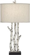 Poly Birch White Forest Faux Tree Branch Table Lamp