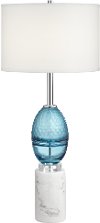 Blue-Sea Art Glass Table Lamp