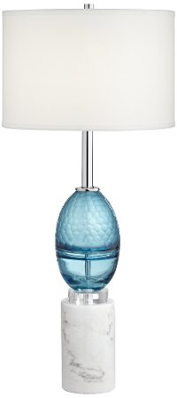 Blue-Sea Art Glass Table Lamp